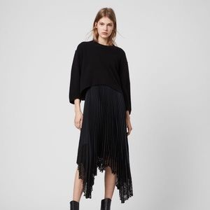 NWT All Saints black knit sweater size large